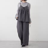 チャコール | 【セットアップ】キャミブラウス+パンツ | RMAF　NICE CLAUP / OLIVE des OLIVE