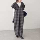 ブラック | チェックシャーリングサロペット | RMAF　NICE CLAUP / OLIVE des OLIVE