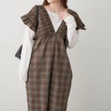 ブラウン | チェックシャーリングサロペット | RMAF　NICE CLAUP / OLIVE des OLIVE