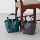 【8色展開】きれいめデザイン、タッセル付ハンドバッグ | RMAF NICE CLAUP / OLIVE des OLIVE | 詳細画像5