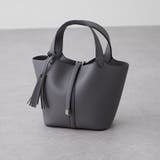 チャコール | 【8色展開】きれいめデザイン、タッセル付ハンドバッグ | RMAF NICE CLAUP / OLIVE des OLIVE