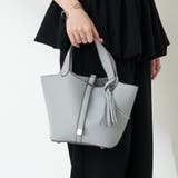 Lグレー | 【8色展開】きれいめデザイン、タッセル付ハンドバッグ | RMAF NICE CLAUP / OLIVE des OLIVE