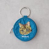 ブルー | アニマル刺繍丸ポーチ | RMAF　NICE CLAUP / OLIVE des OLIVE