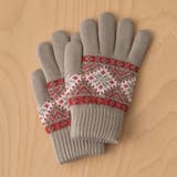 ベージュ | ジャガード柄手袋 | RMAF　NICE CLAUP / OLIVE des OLIVE