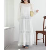 【nane】レース切替ロングワンピース | RMAF　NICE CLAUP / OLIVE des OLIVE | 詳細画像25 