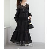 【nane】レース切替ロングワンピース | RMAF　NICE CLAUP / OLIVE des OLIVE | 詳細画像33 