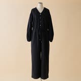 ブラック | 【nane】2サイズ展開、ボリュームスリーブオールインワン | RMAF　NICE CLAUP / OLIVE des OLIVE