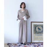 【nane】2サイズ展開、ボリュームスリーブオールインワン | RMAF　NICE CLAUP / OLIVE des OLIVE | 詳細画像2 
