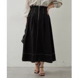 フロントジップフレアースカート | RMAF　NICE CLAUP / OLIVE des OLIVE | 詳細画像2 