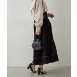 フロントジップフレアースカート | RMAF　NICE CLAUP / OLIVE des OLIVE | 詳細画像3 