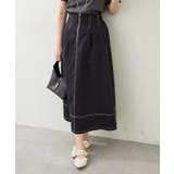 ネイビー | フロントジップフレアースカート | RMAF　NICE CLAUP / OLIVE des OLIVE