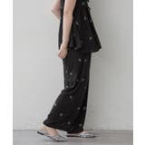 ブラック | 【セットアップ対応】花刺繍イージーパンツ | RMAF NICE CLAUP / OLIVE des OLIVE