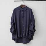 ネイビー | 段々袖タケノコタックブラウス | RMAF　NICE CLAUP / OLIVE des OLIVE