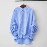 ブルー | 段々袖タケノコタックブラウス | RMAF　NICE CLAUP / OLIVE des OLIVE