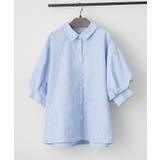 柄1 | 【オフィスでも大活躍】6色展開 ボリューム袖ブラウス | RMAF　NICE CLAUP / OLIVE des OLIVE