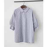 柄2 | 【オフィスでも大活躍】6色展開 ボリューム袖ブラウス | RMAF　NICE CLAUP / OLIVE des OLIVE