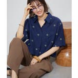 【セットアップ対応】フラワー刺繍ショート丈ブラウス | RMAF　NICE CLAUP / OLIVE des OLIVE | 詳細画像1 
