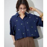 【セットアップ対応】フラワー刺繍ショート丈ブラウス | RMAF　NICE CLAUP / OLIVE des OLIVE | 詳細画像2 