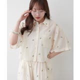 アイボリー | 【セットアップ対応】フラワー刺繍ショート丈ブラウス | RMAF　NICE CLAUP / OLIVE des OLIVE