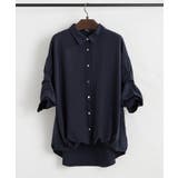 ネイビー | 【オフィスコーデにも◎】5色展開 段々袖タケノコタックブラウス | RMAF NICE CLAUP / OLIVE des OLIVE