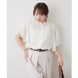 【Web限定】オフィスカジュアルにも♪袖フレアーバンドカラーブラウス | NICE CLAUP / OLIVE des OLIVE　OUTLET | 詳細画像3 