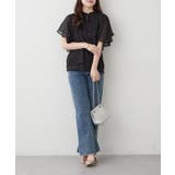 【Web限定】オフィスカジュアルにも♪袖フレアーバンドカラーブラウス | NICE CLAUP / OLIVE des OLIVE　OUTLET | 詳細画像11 