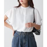 【Web限定】オフィスカジュアルにも♪袖フレアーバンドカラーブラウス | NICE CLAUP / OLIVE des OLIVE　OUTLET | 詳細画像14 