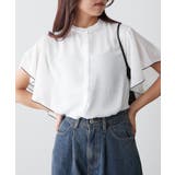 【Web限定】オフィスカジュアルにも♪袖フレアーバンドカラーブラウス | NICE CLAUP / OLIVE des OLIVE　OUTLET | 詳細画像15 