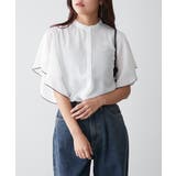 【Web限定】オフィスカジュアルにも♪袖フレアーバンドカラーブラウス | NICE CLAUP / OLIVE des OLIVE　OUTLET | 詳細画像16 