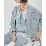 サックス | サテンレースキャミチュニック | RMAF　NICE CLAUP / OLIVE des OLIVE