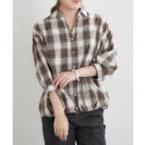 先染めチェックタケノコタックブラウス | RMAF NICE CLAUP / OLIVE des OLIVE | 詳細画像5