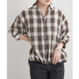 先染めチェックタケノコタックブラウス | RMAF NICE CLAUP / OLIVE des OLIVE | 詳細画像6