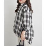 先染めチェックタケノコタックブラウス | RMAF NICE CLAUP / OLIVE des OLIVE | 詳細画像11