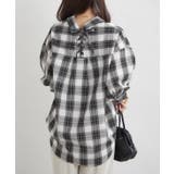 先染めチェックタケノコタックブラウス | RMAF NICE CLAUP / OLIVE des OLIVE | 詳細画像12