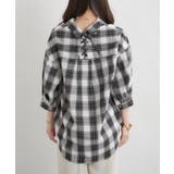 先染めチェックタケノコタックブラウス | RMAF NICE CLAUP / OLIVE des OLIVE | 詳細画像19