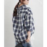 先染めチェックタケノコタックブラウス | RMAF NICE CLAUP / OLIVE des OLIVE | 詳細画像4
