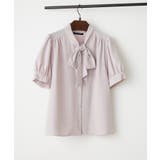 ベージュ | 【Web限定】リボンブラウス | NICE CLAUP / OLIVE des OLIVE　OUTLET