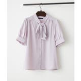 ラベンダー | 【Web限定】リボンブラウス | NICE CLAUP / OLIVE des OLIVE　OUTLET