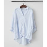 柄1 | 【オフィスコーデにも◎】多釦バックリボンたけのこブラウス | RMAF NICE CLAUP / OLIVE des OLIVE