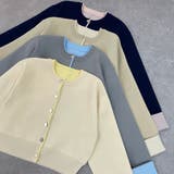 配色カーディガン | RMAF　NICE CLAUP / OLIVE des OLIVE | 詳細画像2 