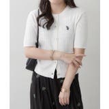 【U.S. POLO ASSN. ×RMAF】半袖ケーブルカーディガン | RMAF　NICE CLAUP / OLIVE des OLIVE | 詳細画像10 