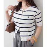 ボーダー | 【U.S. POLO ASSN. ×RMAF】半袖ケーブルカーディガン | RMAF　NICE CLAUP / OLIVE des OLIVE