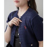 【U.S. POLO ASSN. ×RMAF】半袖ケーブルカーディガン | RMAF　NICE CLAUP / OLIVE des OLIVE | 詳細画像24 