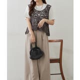 【セットアイテム】かぎ針ベスト＋Tシャツ | RMAF　NICE CLAUP / OLIVE des OLIVE | 詳細画像3 