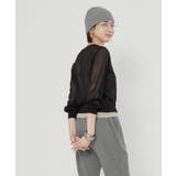 シアーレイヤード配色カーディガン | RMAF　NICE CLAUP / OLIVE des OLIVE | 詳細画像21 