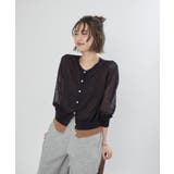 シアーレイヤード配色カーディガン | RMAF　NICE CLAUP / OLIVE des OLIVE | 詳細画像3 