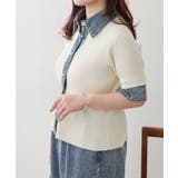 デニム切替カーディガン | RMAF　NICE CLAUP / OLIVE des OLIVE | 詳細画像3 