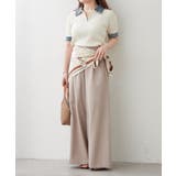 デニム切替ハーフジップ半袖ニット | RMAF　NICE CLAUP / OLIVE des OLIVE | 詳細画像5 