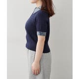 デニム切替ハーフジップ半袖ニット | RMAF　NICE CLAUP / OLIVE des OLIVE | 詳細画像25 