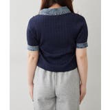 デニム切替ハーフジップ半袖ニット | RMAF　NICE CLAUP / OLIVE des OLIVE | 詳細画像26 